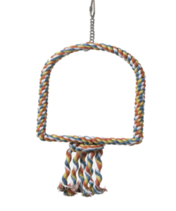 Adventure Bound Hanging Arc Rope Parrot Cage Swing
